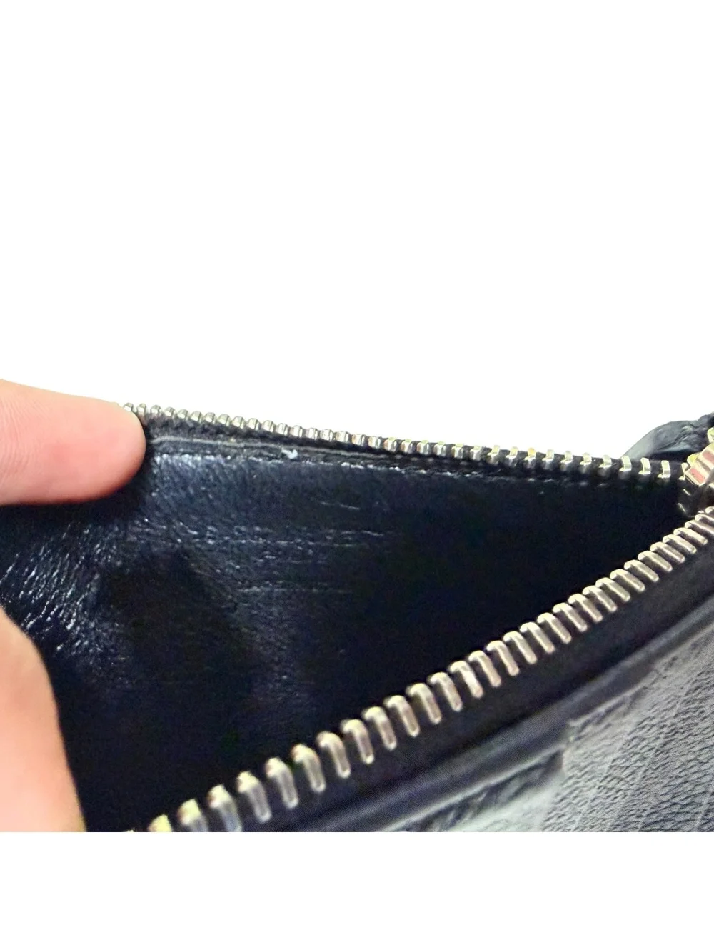 Saint Laurent Paris Black Leather Zip Card Holder Wallet